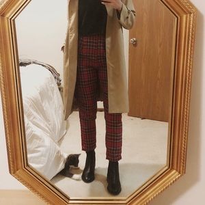 Red Plaid Pants / Trousers